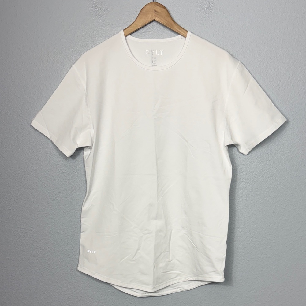 BYLT Men's Premium Basics Lux Drop-Cut Tee Short Sleeve Shirt